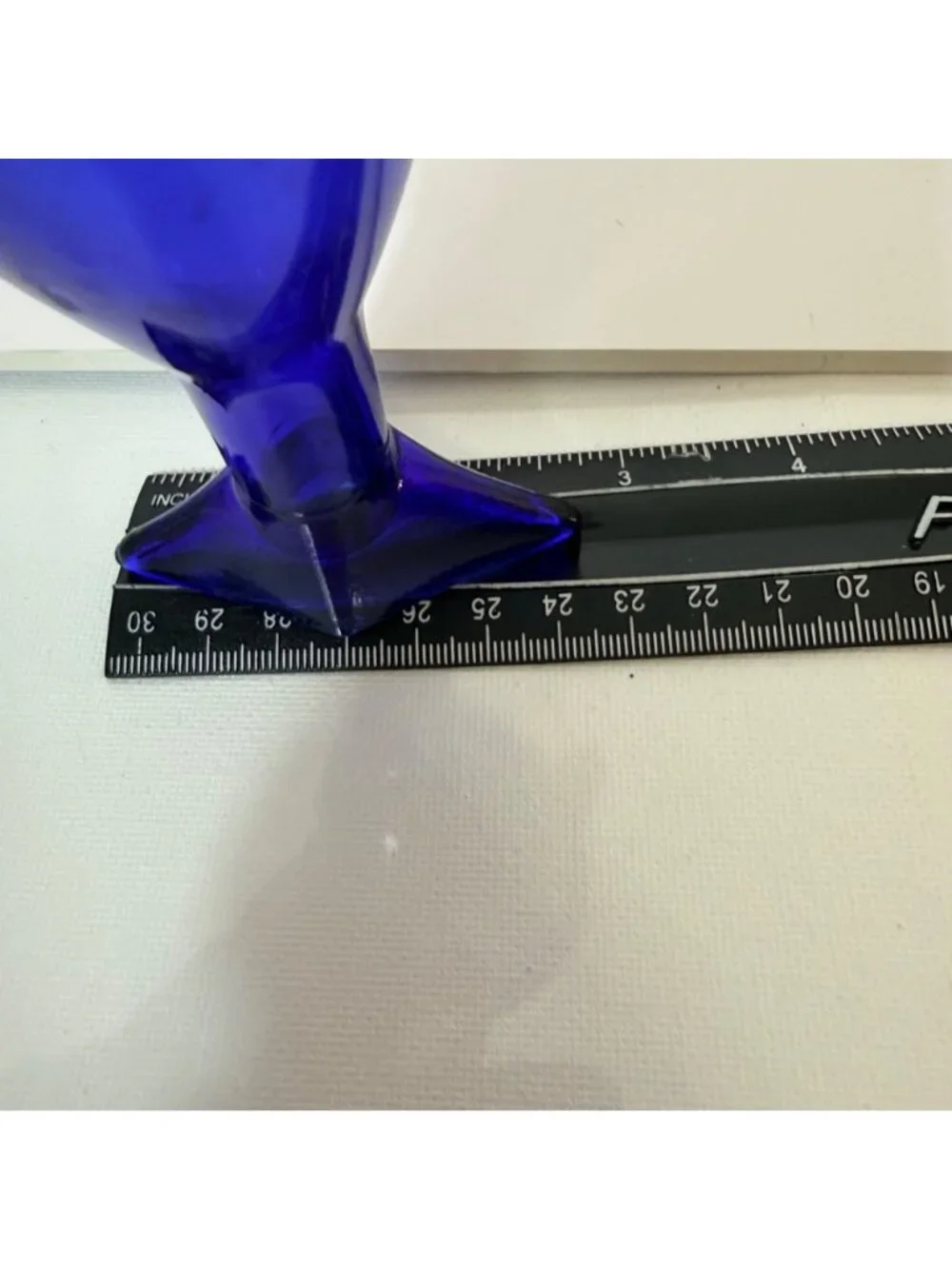 French Cobalt Blue Art Glass Bud Vases Vintage Pair MOD DEP France MCM Set of 2 - Picture 16 of 16
